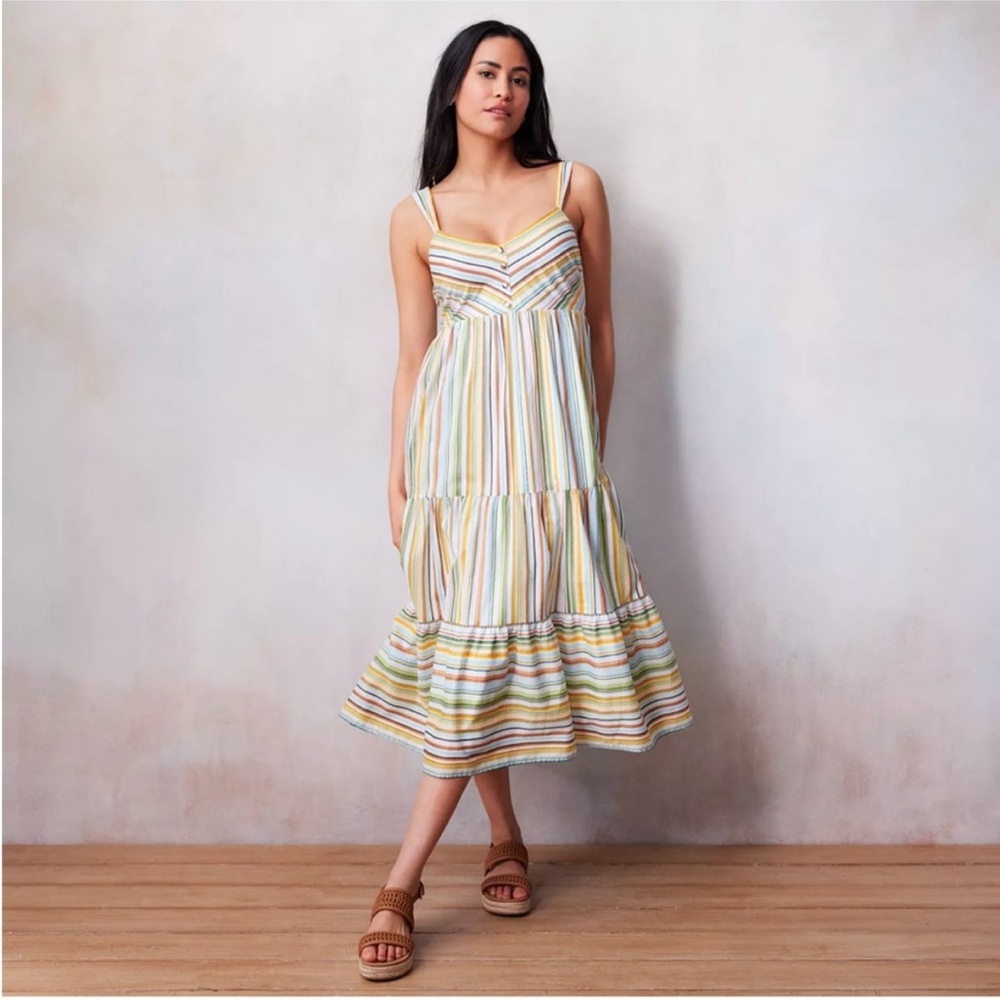 NWT Women's LC Lauren Conrad Voile Button-Front Tank Maxi Dress Size Large